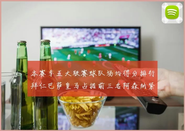 本赛季五大联赛球队场均得分排行拜仁巴萨皇马占据前三名阿森纳紧随其后位列第五